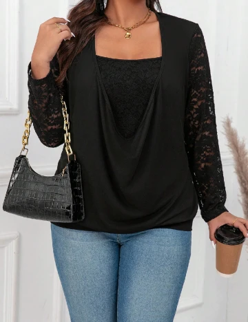 Bluza SHEIN CURVE, negru