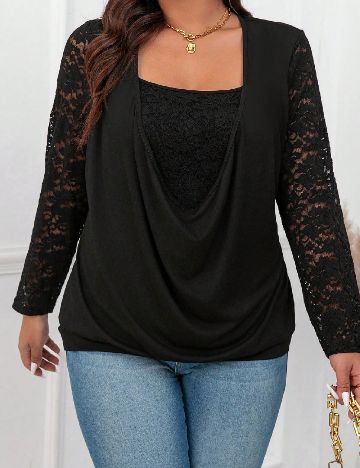Bluza SHEIN CURVE, negru