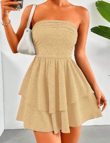 Rochie scurta SHEIN, crem