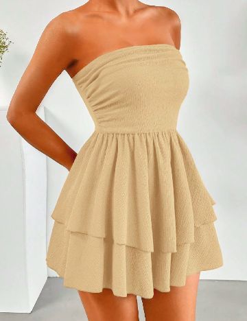 Rochie scurta SHEIN, crem