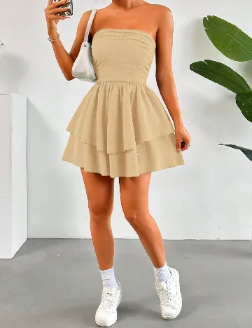 Rochie scurta SHEIN, crem