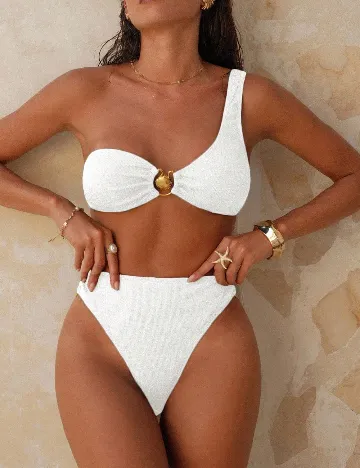 Costum de baie SHEIN, alb