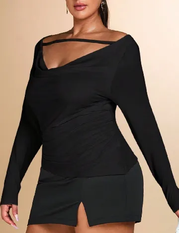Bluza SHEIN CURVE, negru