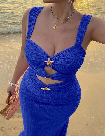 Rochie lunga SHEIN CURVE, albastru