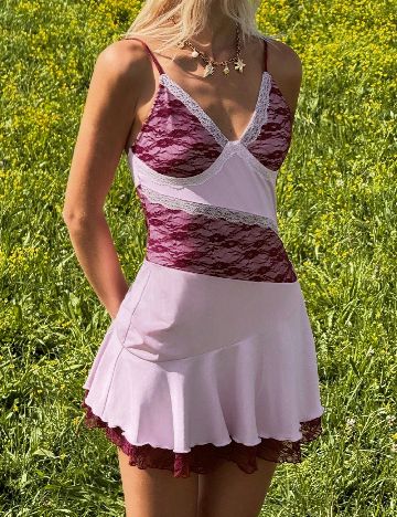 Rochie scurta SHEIN, roz