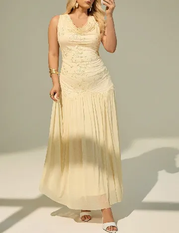 Rochie lunga SHEIN CURVE, crem