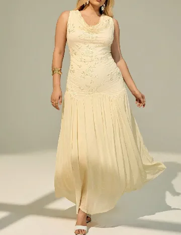 Rochie lunga SHEIN CURVE, crem