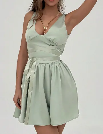Rochie scurta SHEIN, verde