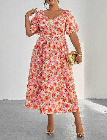 Rochie medie SHEIN CURVE, floral