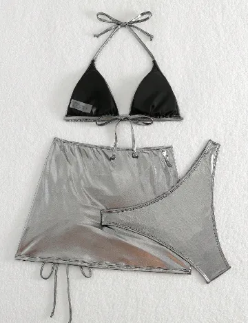 Costum de baie SHEIN, argintiu