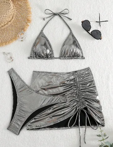 Costum de baie SHEIN, argintiu