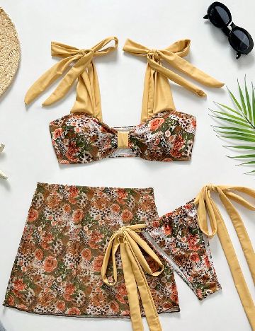 Costum de baie SHEIN, floral