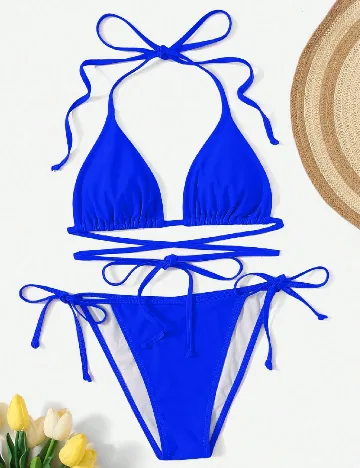 Costum de baie SHEIN, albastru