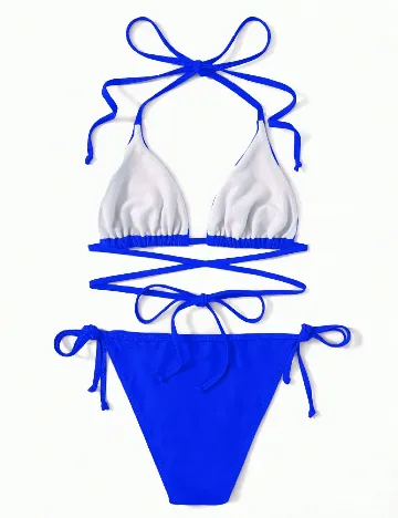 Costum de baie SHEIN, albastru