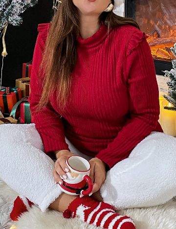 Bluza SHEIN CURVE, rosu