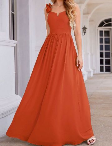 Rochie lunga Ever-Pretty, portocaliu