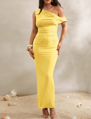 Rochie lunga Silquee, galben