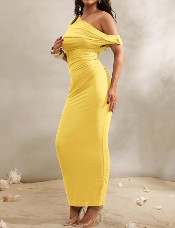 Rochie lunga Silquee, galben