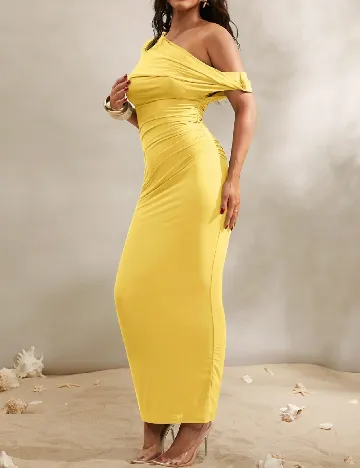 Rochie lunga Silquee, galben