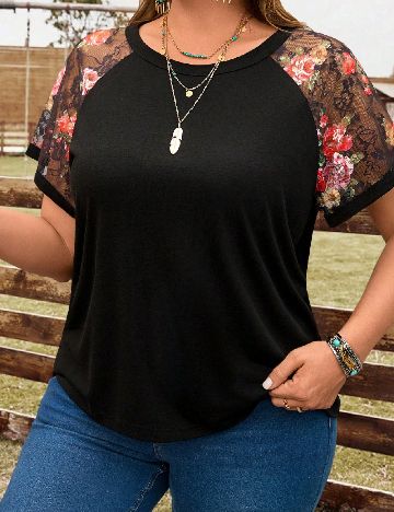 Bluza Emery Rose Curve, negru