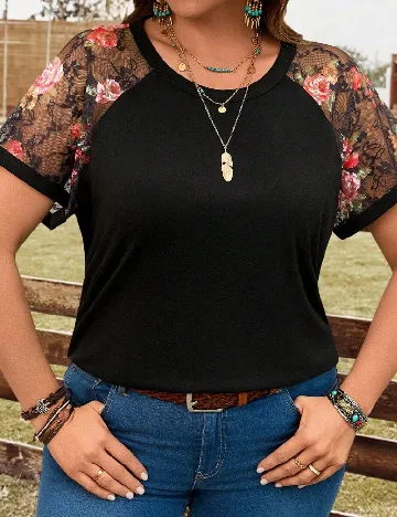 Bluza Emery Rose Curve, negru