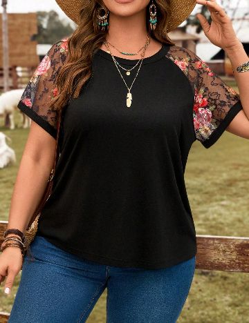 Bluza Emery Rose Curve, negru