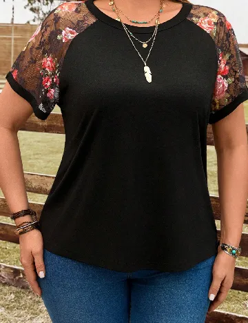 Bluza Emery Rose Curve, negru