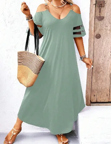 Rochie lunga SHEIN CURVE, verde