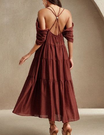 Rochie lunga Anewsta, maro
