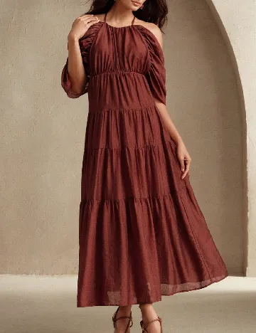 Rochie lunga Anewsta, maro