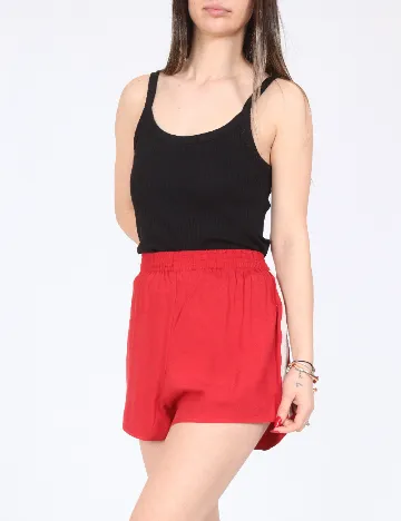 Pantaloni scurti Pull&Bear, rosu