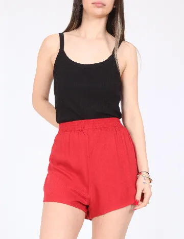 Pantaloni scurti Pull&Bear, rosu