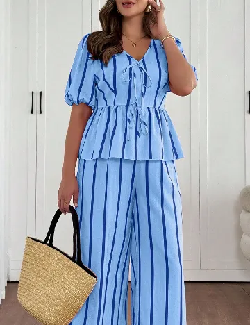 Compleu SHEIN CURVE, albastru