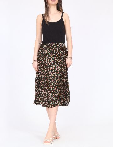 Fusta Zara, negru floral