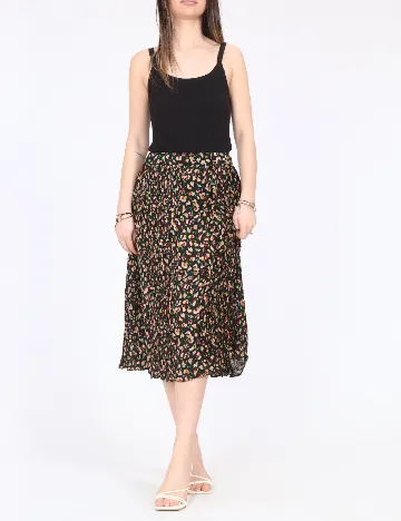 Fusta Zara, negru floral