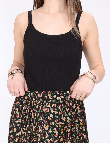 Fusta Zara, negru floral