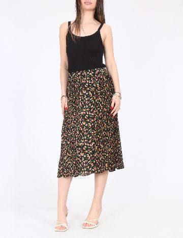 Fusta Zara, negru floral
