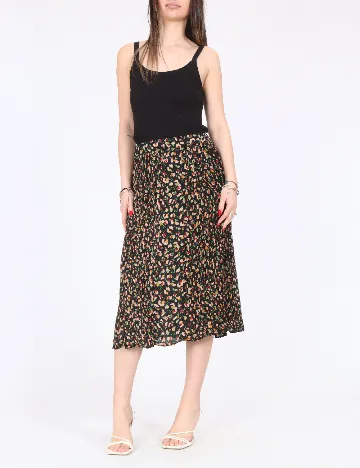 Fusta Zara, negru floral