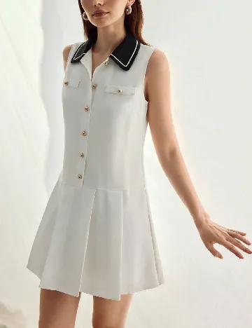 Rochie scurta MOTF, alb