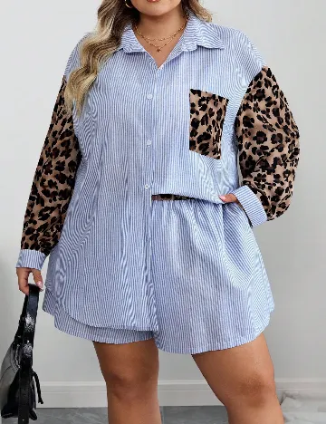 Compleu SHEIN CURVE, albastru