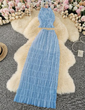 Compleu De Plaja SHEIN, albastru