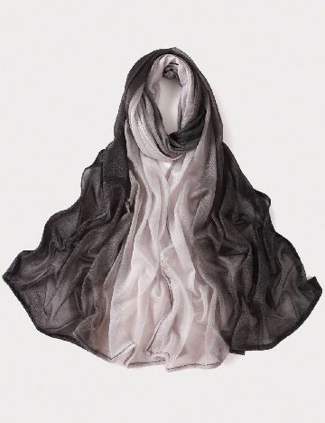 Esarfa SHEIN, gri/negru