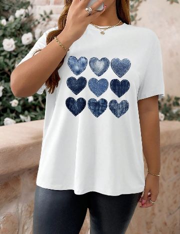 Tricou SHEIN CURVE, alb