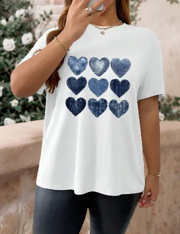 Tricou SHEIN CURVE, alb