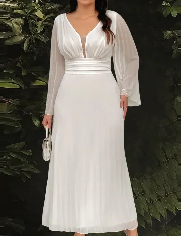 Rochie lunga SHEIN CURVE, alb