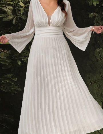 Rochie lunga SHEIN CURVE, alb