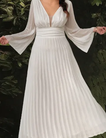 Rochie lunga SHEIN CURVE, alb