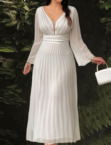 Rochie lunga SHEIN CURVE, alb