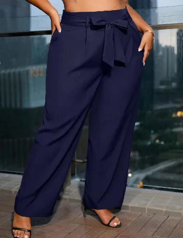 Pantaloni SHEIN CURVE, bleumarin