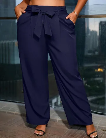 Pantaloni SHEIN CURVE, bleumarin